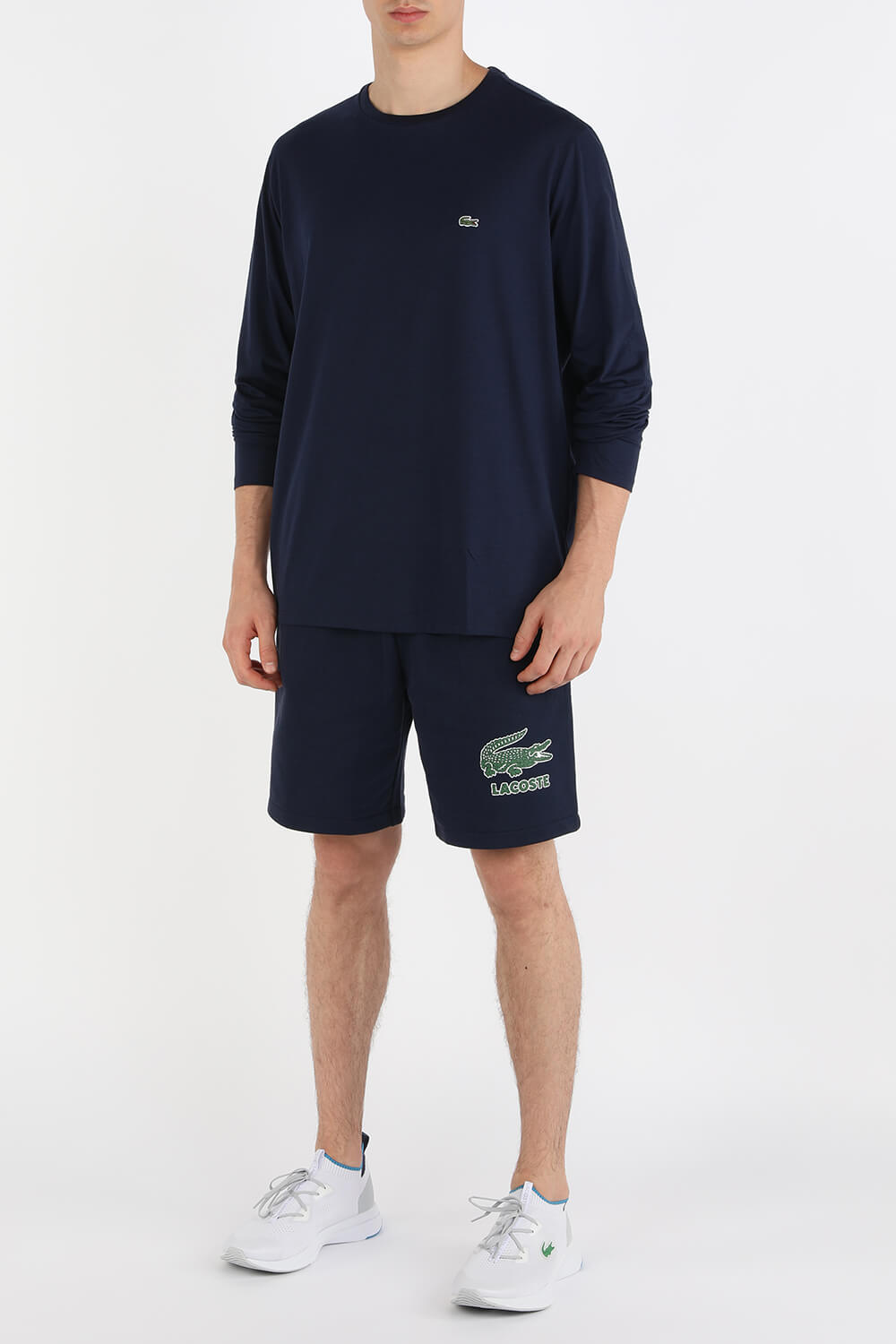 Navy Blue Crew Neck Pima Cotton Jersey T-shirt